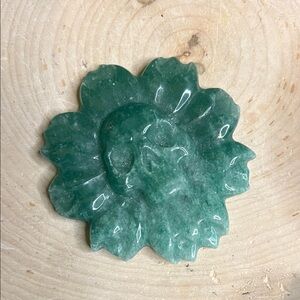 Green Aventurine Flower Skull